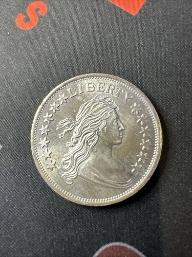 Liberty Draped Bust Design 1 Troy Oz .999 Fine Silver Bullion Round Ounce (Y)