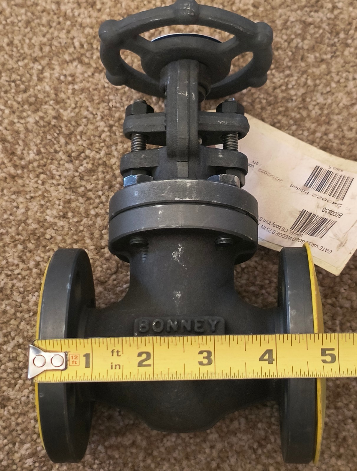 Bonney Forge 3/4" Gate Valve 150# Flanged RF A105N OS&Y Trim 8 NOS Italy L11-LE