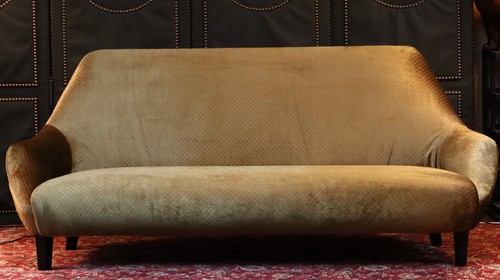 George Smith Club 3 Seater Sofa Footstool Designers Guild Olive Green Rrp£14,000 - Picture 19 of 24