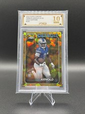 2024 Topps Chrome TERRION ARNOLD Gold Sapphire 24/50 RC #228 Graded PXG 10