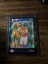2024 Panini Donruss Optic - Rated Rookie Bo Nix #209 Purple Shock Prizm (RC)