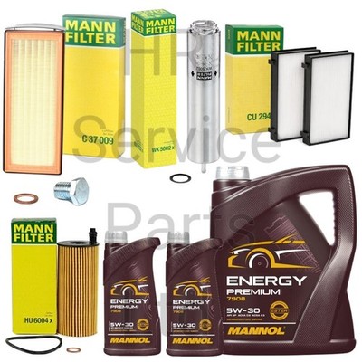 FULL MANN FILTERS SERVICE KIT 7L MANNOL PREMIUM OIL FOR BMW X6 F16 3.0 SE 12-19