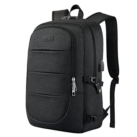 18.4 Inch Anti-Theft Travel Laptop Backpack for Business in Black