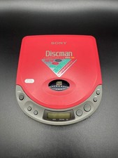 Sony D-120 CD Player Discman Walkman Red - Parts or Repair