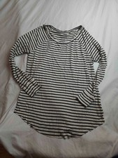 American Eagle Soft & Sexy Jegging T-Shirt Women M Striped Coastal Clean Girl