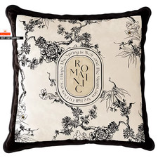Retro Schwarz Flora Kissenbezug Elfenbein Sofakissenhülle Chinesisch Luxus Samt Hom