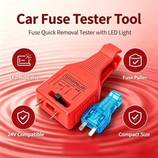 12V/24VKFZ Sicherungstester Sicherungsabzieher mit LED Anzeige Geeignet f&uuml;r PKW