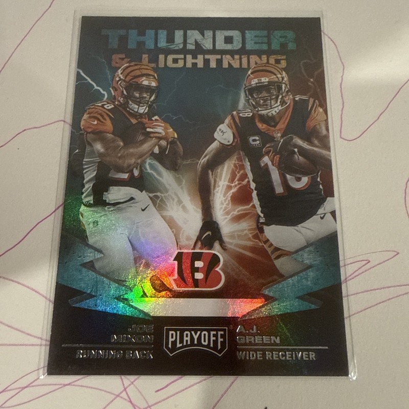 Joe Mixon Aj Green Thunder And Lightning Card 07