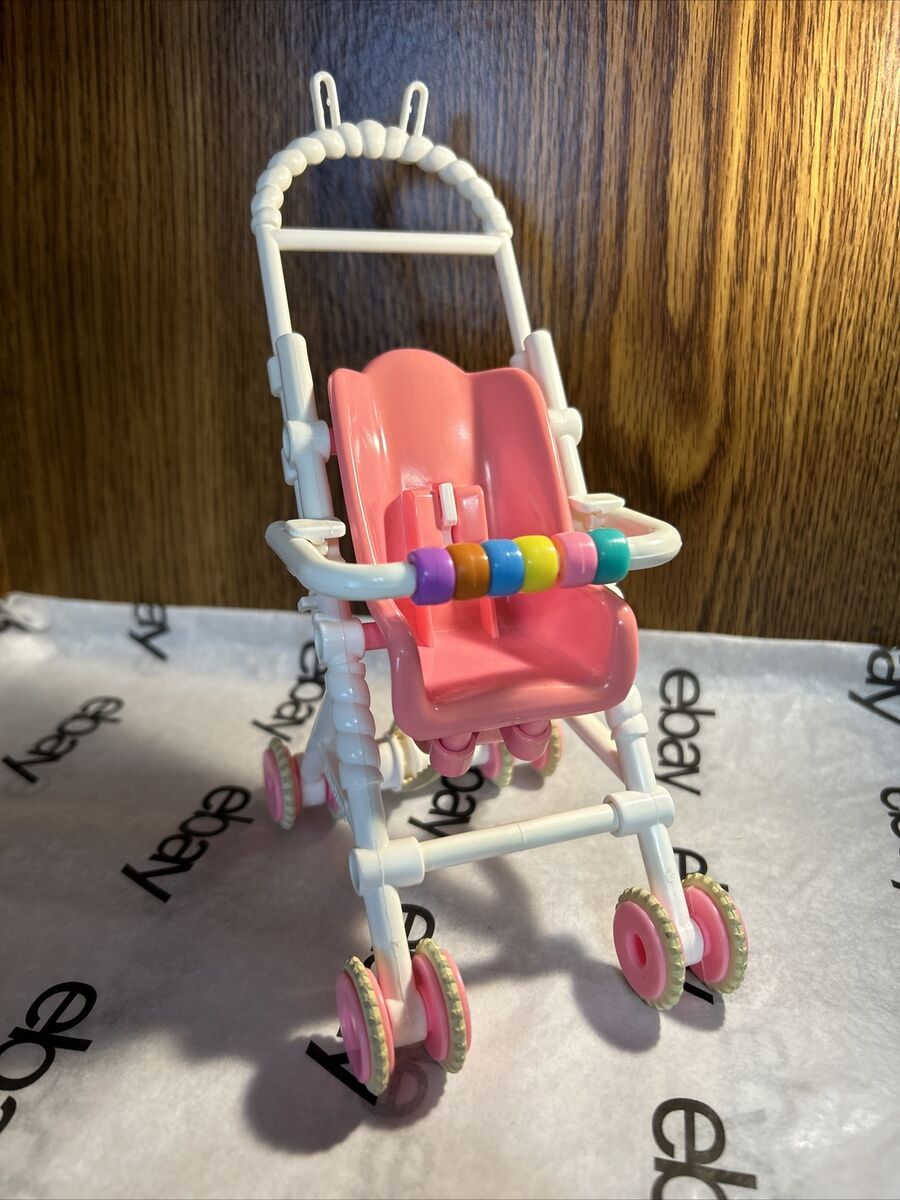 Vintage Fisher Price Pink Doll Stroller 8