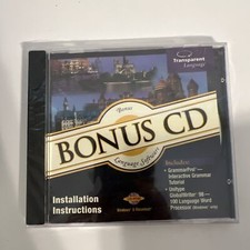 Transparent Language Bonus CD CD-Rom Software