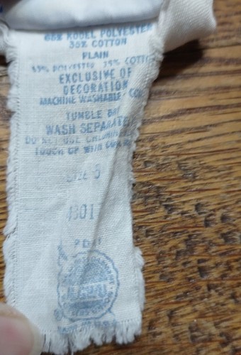 Vintage Cinderella Brand Red White Prairie Dress Girls 5 USA Made Cottagecore - Picture 7 of 14