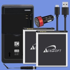 Excellent 2 x 3700mAh Battery 6 Accessory F Samsung Galaxy K Zoom C1158 C1115