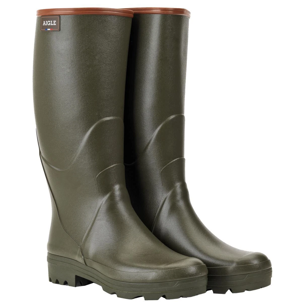 Aigle Mens Chambord Pro 2 Wellington Boots Wellies Khaki Green