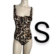 Velvet Leopard Print Lace Up Tank Bodysuit SIZE S
