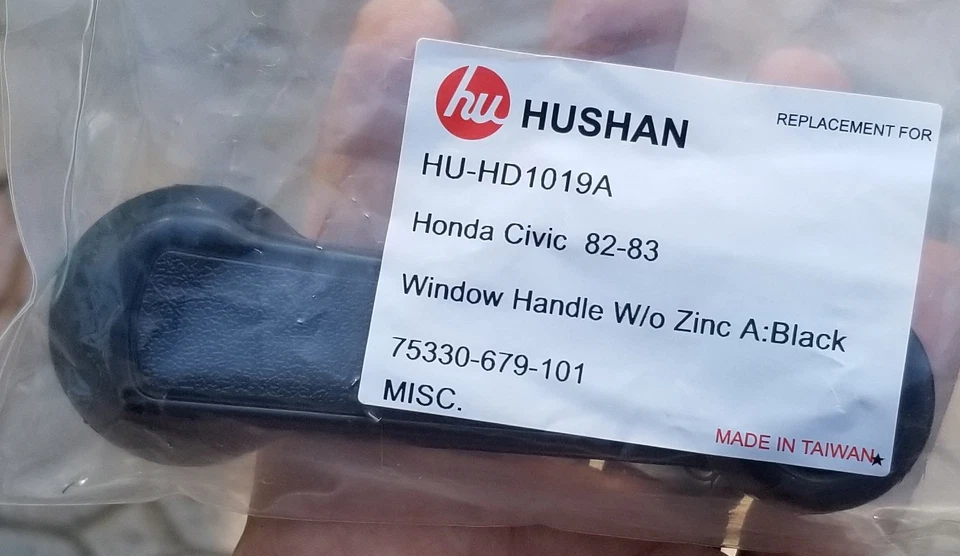 Manivela ventana interior Honda Accord Civic nueva manivela negra izquierda o derecha Foto 3 de 3