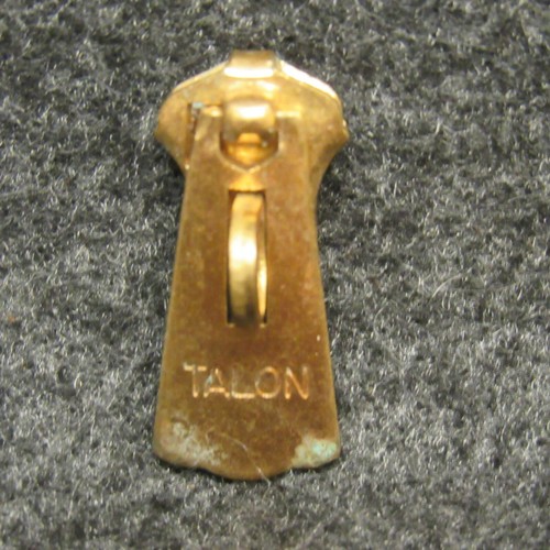 (1) Vintage Talon Brass Zipper w/ Locking Loop For Fob Suitcase ? Purse ? Unused