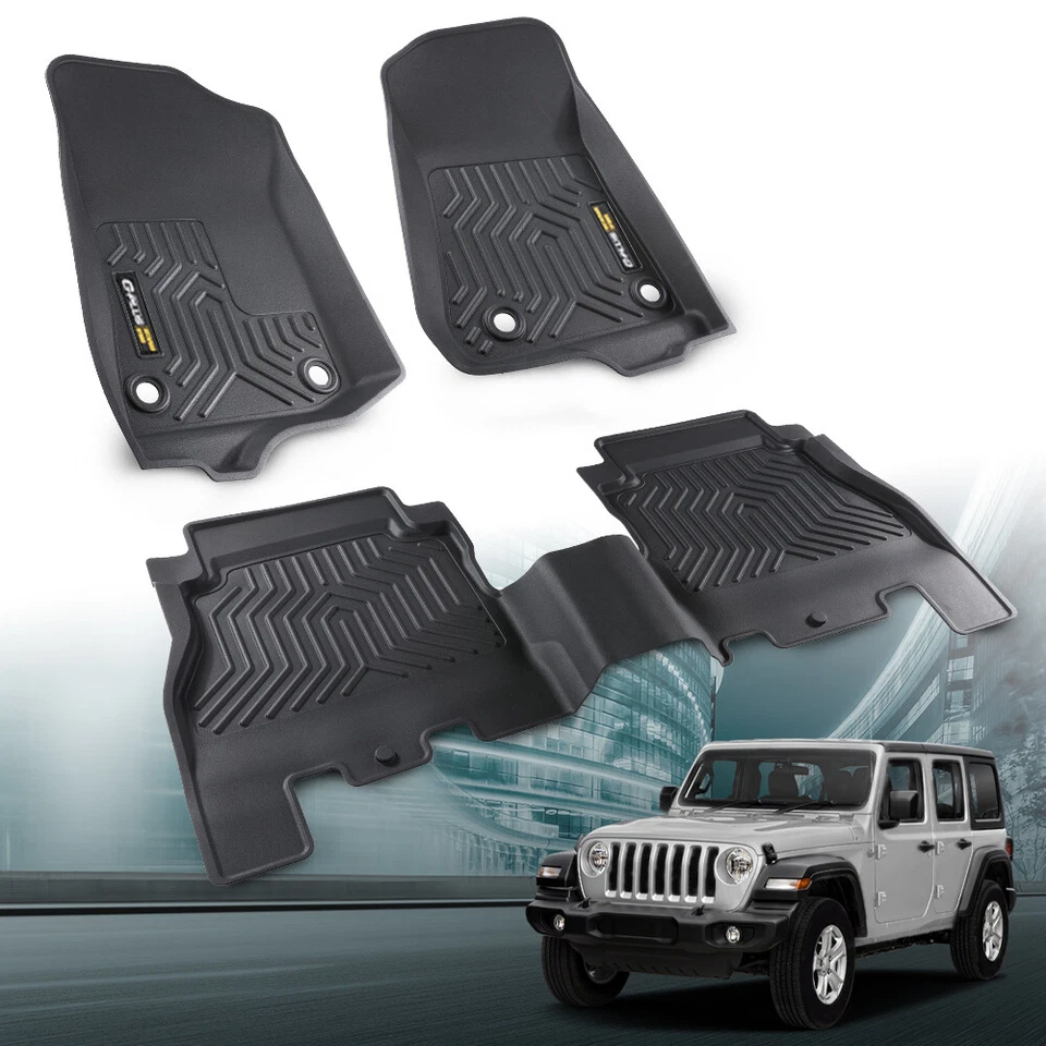TPE Floor Mats Fit For 18-2023 Jeep Wrangler JL Unlimited All Weather Car Liners - Image 2 of 4