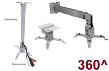 UNIVERSAL ADJUSTABLE PROJECTOR CEILING WALL MOUNT BRACKET ADAPTER INSTALL KIT HD