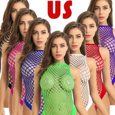Sexy Women Fishnet Bodysuit Sheer Body Stocking Lingerie Babydoll Sleepwear