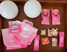 ZURU Mini Brands Kawaii Lot of 5 + Extras, Snow Bunny, House Mouse, Valentino +
