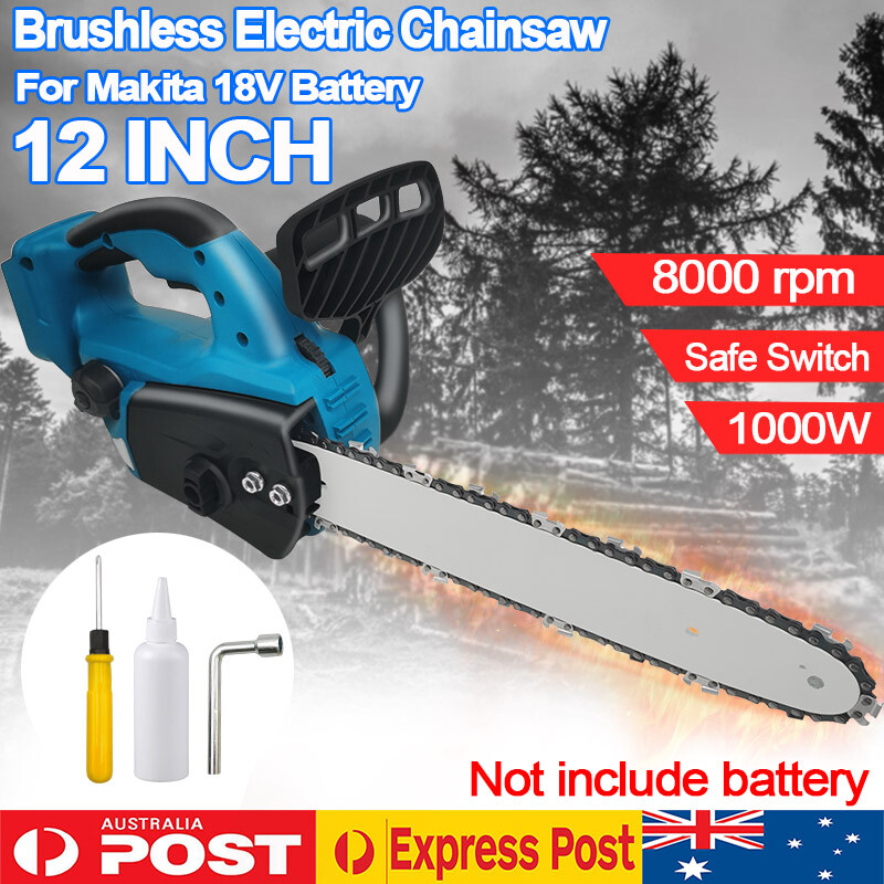 Brushless Cordless 12'' Wood Cutting Saw Cutter Chainsaw For
