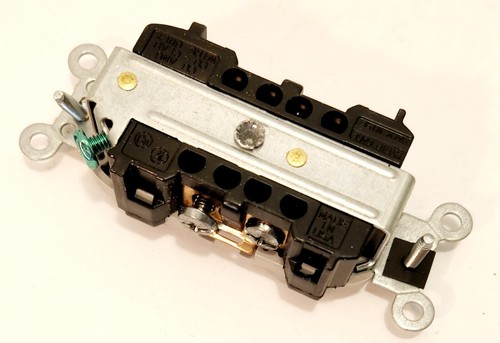 Leviton Professional 20 Amp 125-Volt Industrial Grade Duplex Outlet, Gray 5352 - Picture 4 of 7