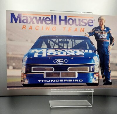 Sterling Marlin #22 1991 Team Postcard Maxwell House Ford 8.25''x''5.25''