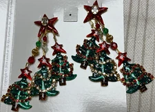 VINTAGE LUNCH AT THE RITZ Christmas Tree Farm 2016 on card never worn! LIKE NEW!