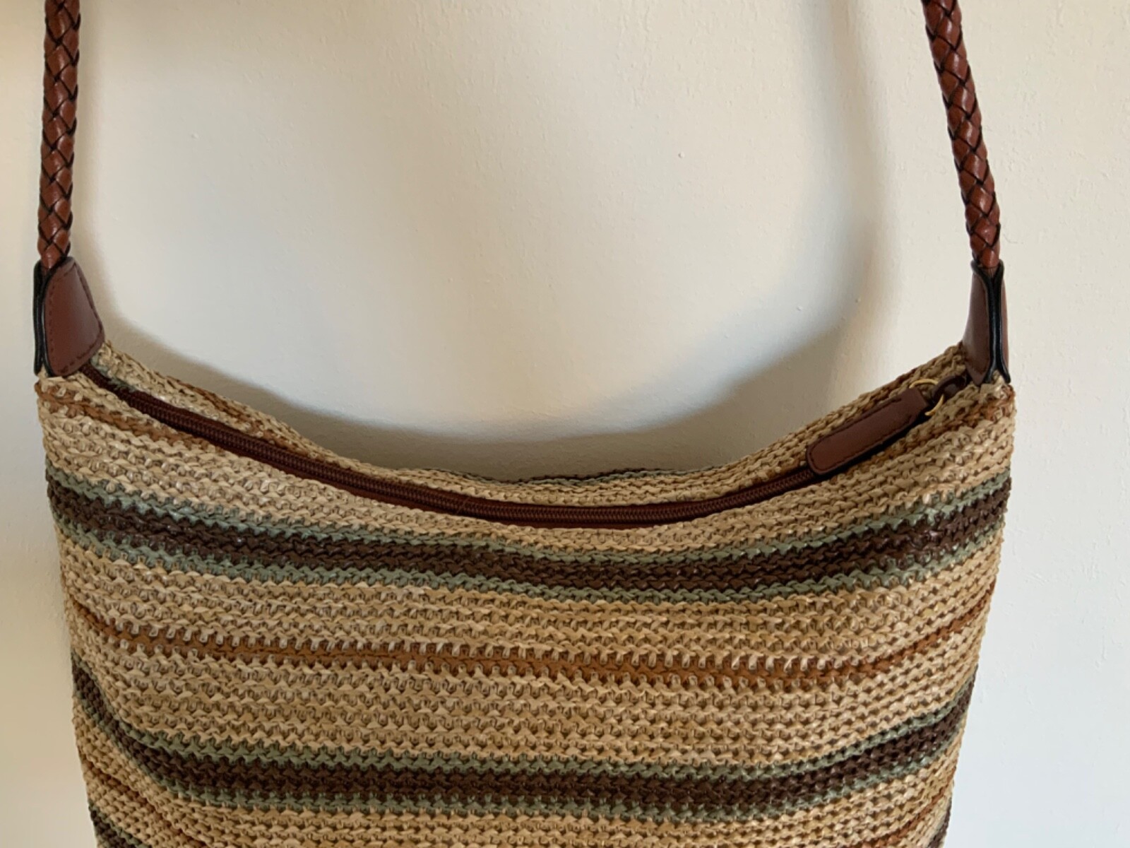 TULA BY RADLEY SOFTENED STRAW SHOULDER BAG MEDIUM COMPARTMENTS eBay