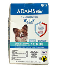 ADAMS PLUS FLEA TICKETS SPOT ON SMALL DOGS 8-14 LBS TOPICAL 3 MONTH SUPPLY