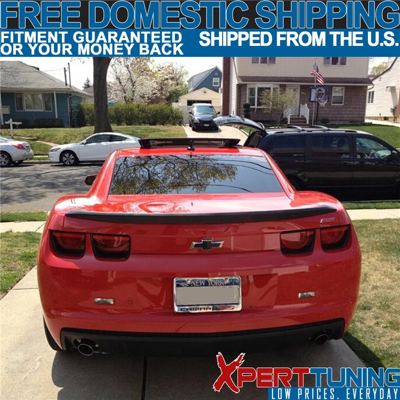 Fits 10-13 Chevy Camaro Flush Mount OE Factory Style Trunk Spoiler - Matte Black Foto 2 de 4