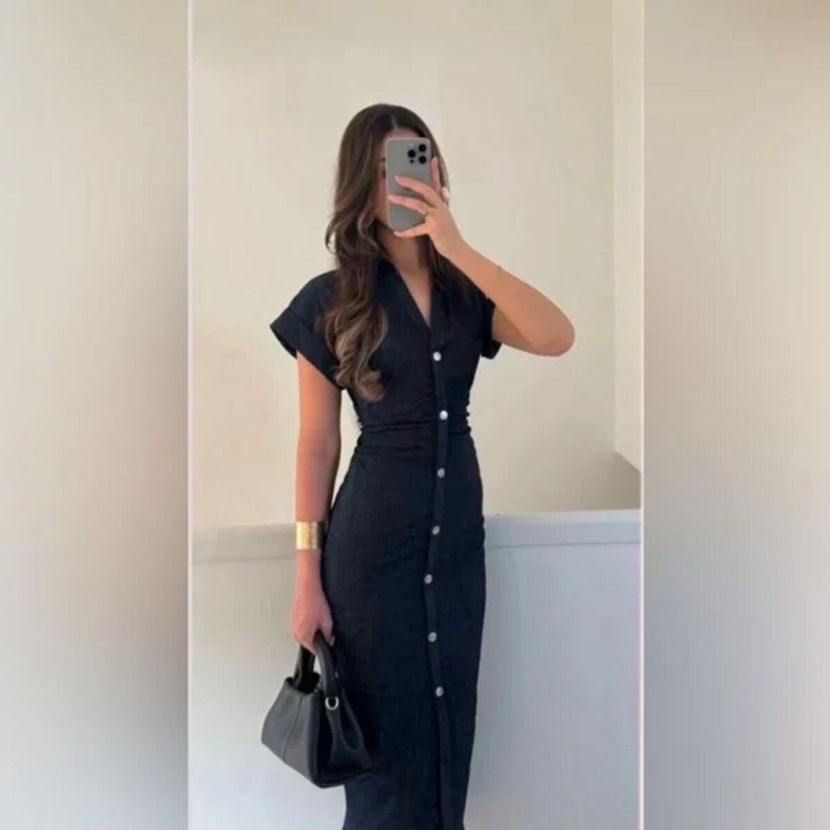 ZARA Z1975 DENIM MIDI DRESS | eBay