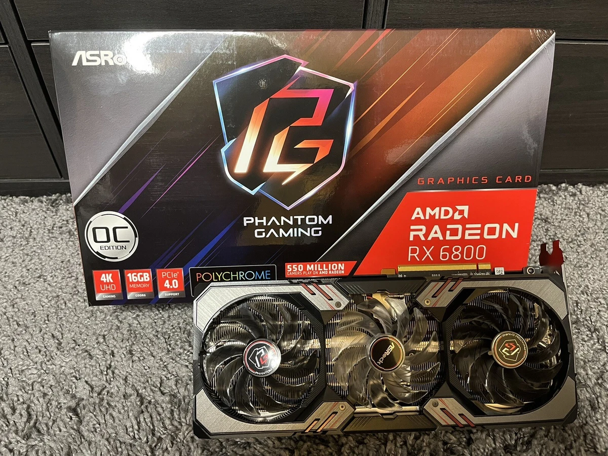 ASRock Radeon RX 6800 XT Phantom Gaming Graphics Card with 16GB