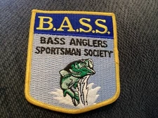 3.25 X 3.75 Inches, B.A.S.S. Anglers Sportsman Society Patch, Unused
