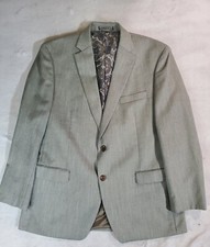 RALPH LAUREN Signature Sport Coat Gray Wool Blend- Paisley Lining Mens Sz 42R