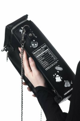 Killstar Unlucky Charms Cereal Box Backpack Crossbody Black Goth Novelty Bag OS Killstar Unlucky Charms Cereal Grim Reaper Punk Gothic  main image 3