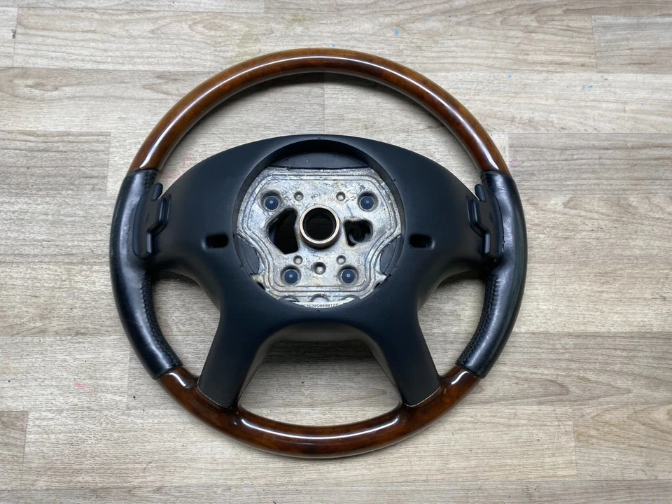 MERCEDES BENZ W221 S550 S600 CL500 OEM 07-13 RODA DE DIREÇÃO DIANTEIRA COURO MADEIRA - Imagem 4 de 4