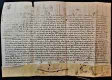 POPE URBAN VIII BULL ON LARGE PARCHMENT - 1641 (Maffeo Barberini Papst Bulle) 