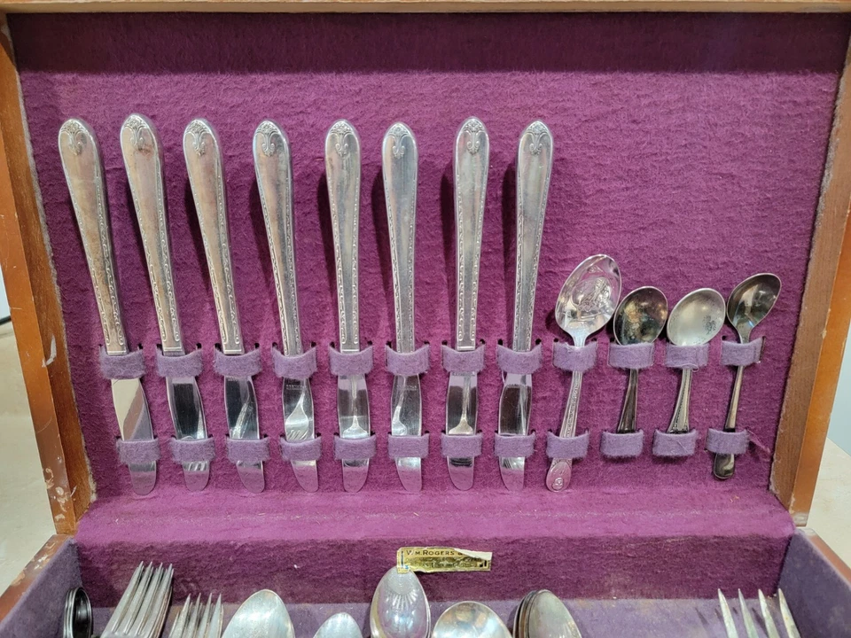 Lote variado de cubiertos plateados vintage Foto 2 de 4