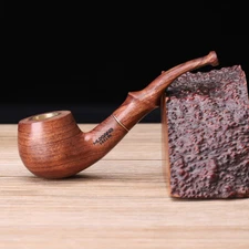 Rosewood Tobacco Pipe Wooden Curved Stem Multi-use For Cigarette And Tobacco