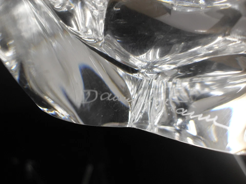 ANCIENNE GRAND COUPE A FRUIT FORME LIBRE EN CRISTAL SOUFFLE DAUM FRANCE SIGNE - Photo 3/4