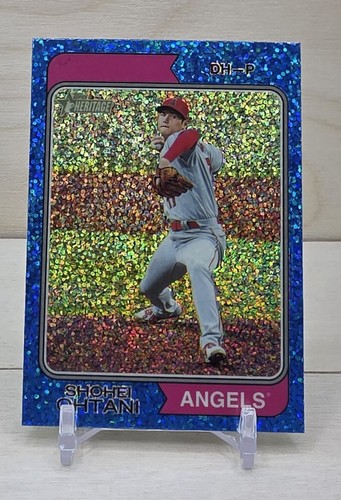 2023 Topps Heritage SHOHEI OHTANI Chrome BLUE SPARKLE Perfect Centering - Mint