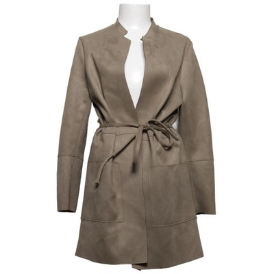 H&M, Mantel, Damen, Größe: 40, Beige, Elasthan/Polyester, Einfarbig #qoA