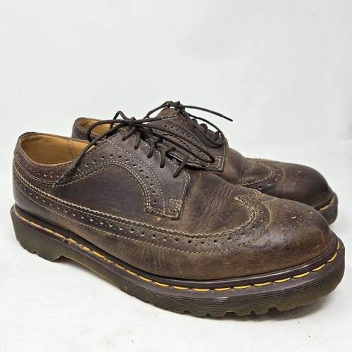 Dr. Martens Budapester Lederschuhe Braun Herren Größe 10 Hergestellt in England 3989 Sehr guter Zustand
