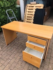 Ofice desk with 3 drawers, size 55cm wide, 25cm depth and 29cm high
