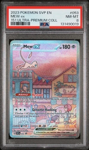 2023 POKEMON SVP EN-SV BLACK STAR PROMO 151 ULTRA-PREM COLL #053 MEW EX PSA 8