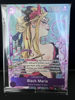 Bandai One Piece Black Maria OP08-074 Character Card Special 2000 Power