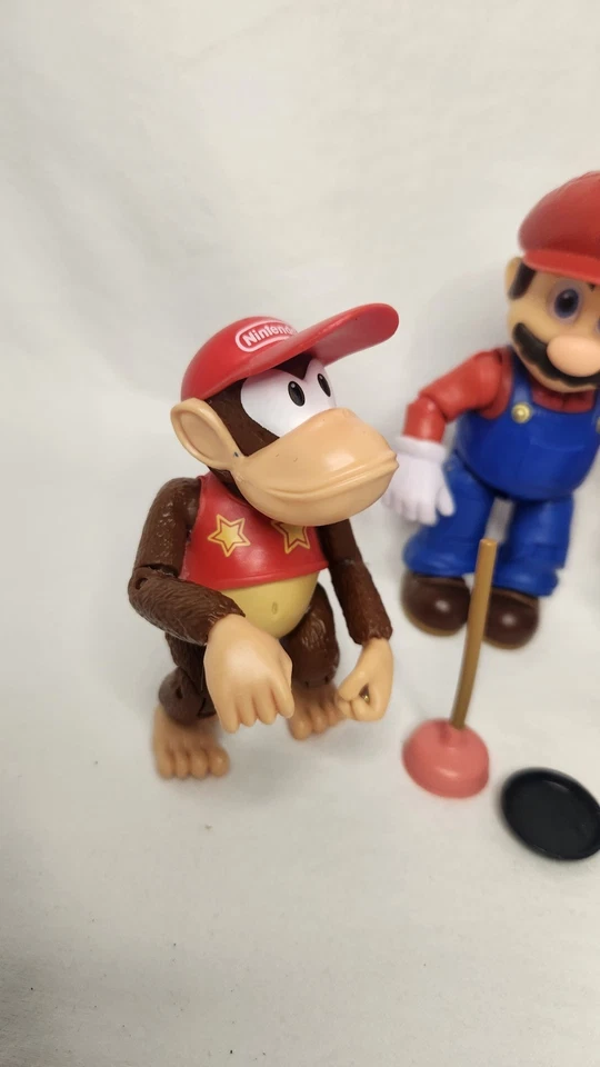 Nintendo Super Mario Bros 6 piezas lote mixto Toad Diddy Kong y más Foto 2 de 4