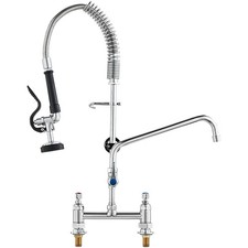 Commercial Faucet Pre-Rinse Sprayer 26" Height 8" Center 12" Swing Spout D