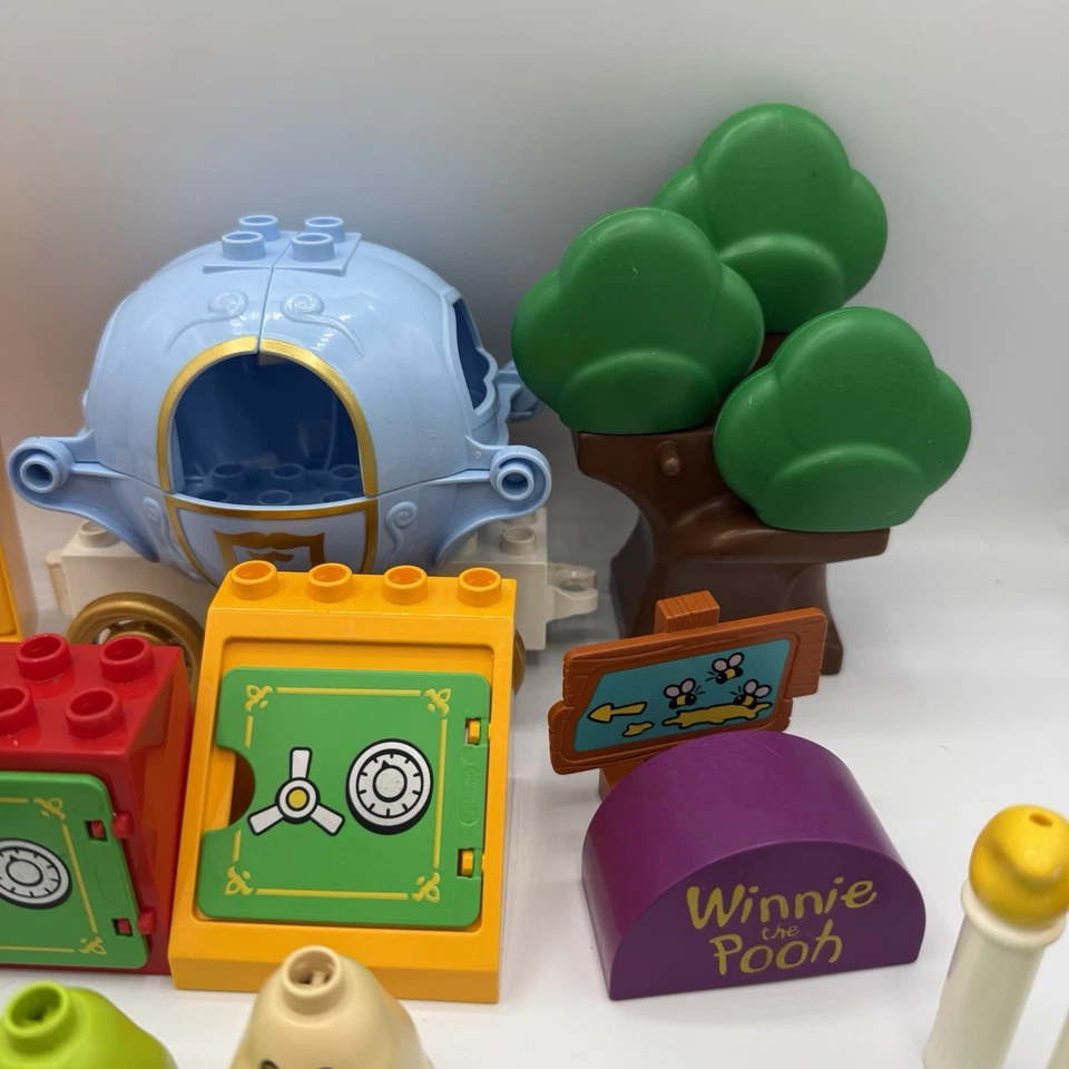 Duplo Lego Lote de Piezas Únicas Cinderella’s Carriage Árboles Cajas Fuertes Fire Rock Pooh Foto 3 de 4